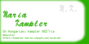 maria kampler business card